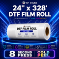 DTF Film Roll 24" x 328' (60cm x 100m) – Double Side Matte Cold Peel