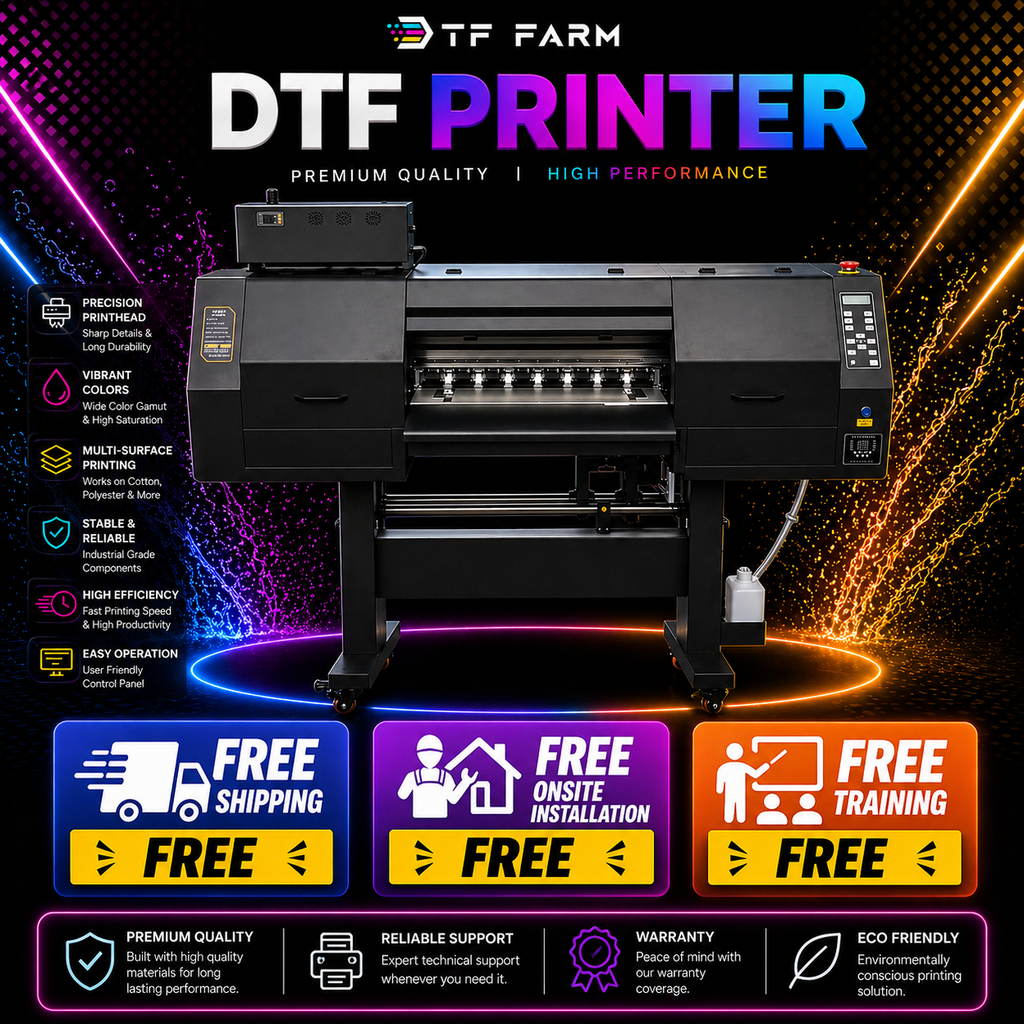 24 inch (60cm) 4-Head i3200 DTF Printer + Powder Shaker System