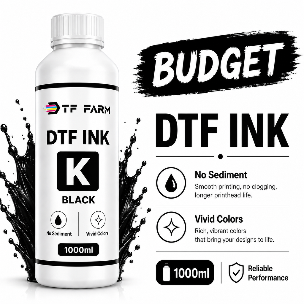 DTF Ink Bundle CMYK+W (Budget Set)