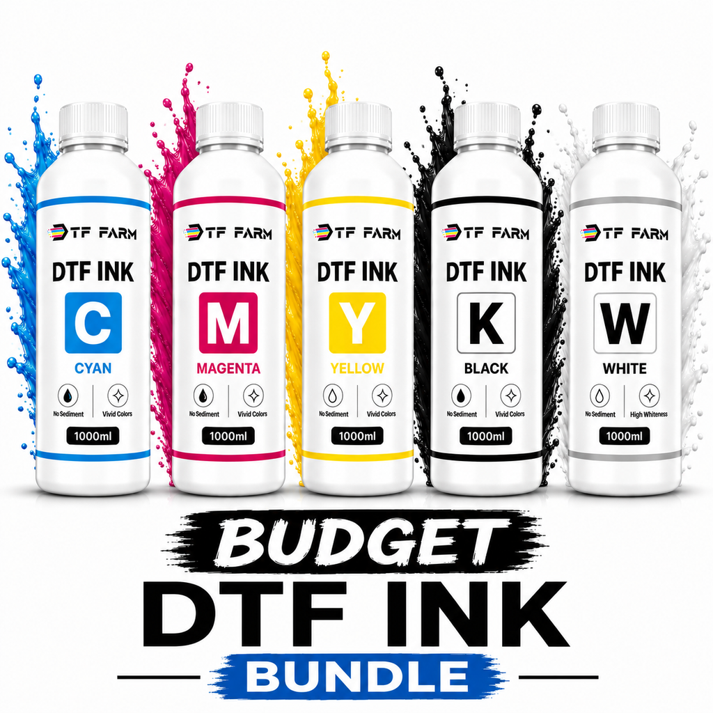 DTF Ink Bundle CMYK+W (Budget Set)