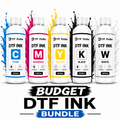 DTF Ink Bundle CMYK+W (Budget Set)