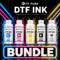 DTF Ink Bundle – CMYK + White (Premium Set)