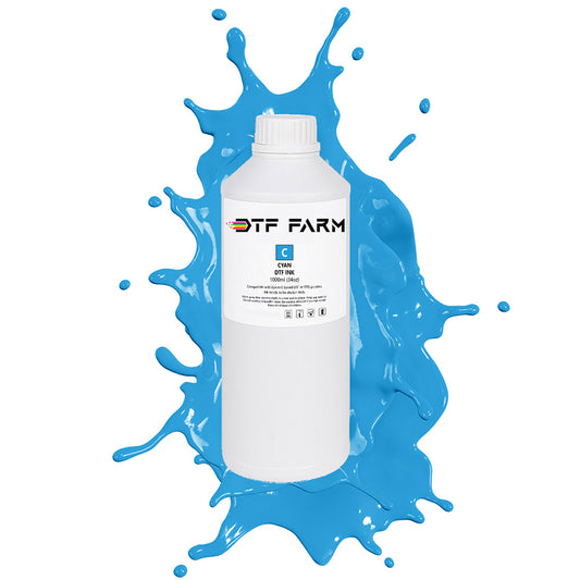 DTF Cyan Ink 1000ml (34oz) High Quality Textile Pigment Ink Reliable And Vibrant Colors