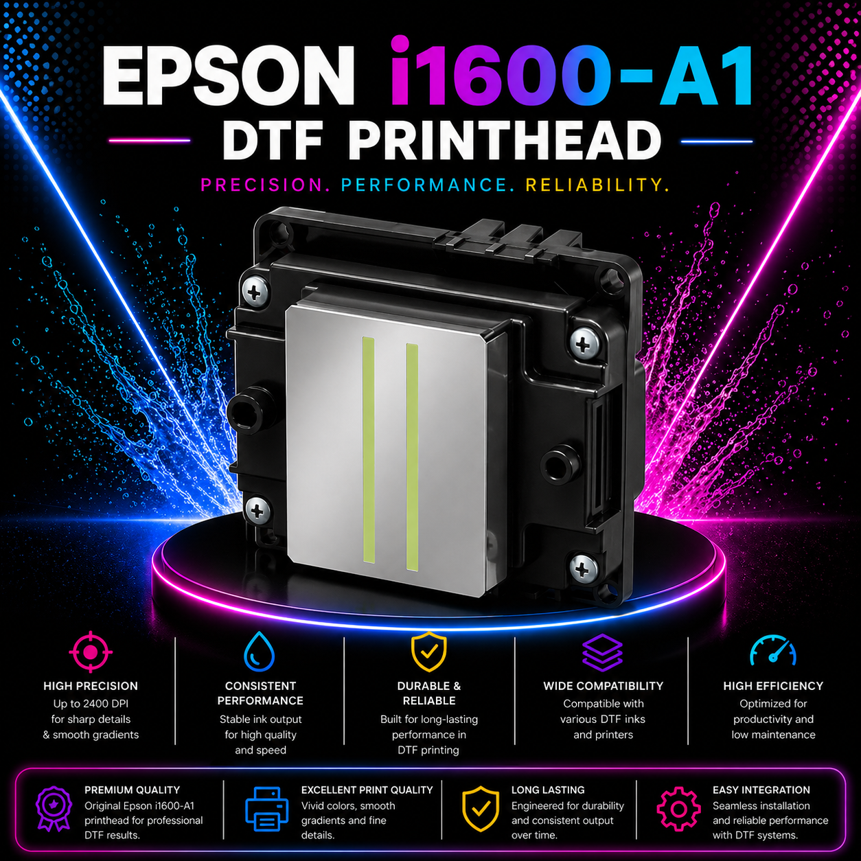 Epson i1600-A1 DTF Print Head – Original High Precision Printhead