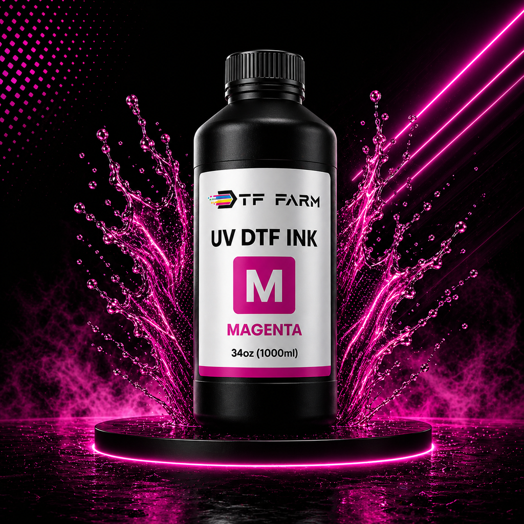 UV DTF Ink Bundle – CMYK + White + Varnish (Complete Set)