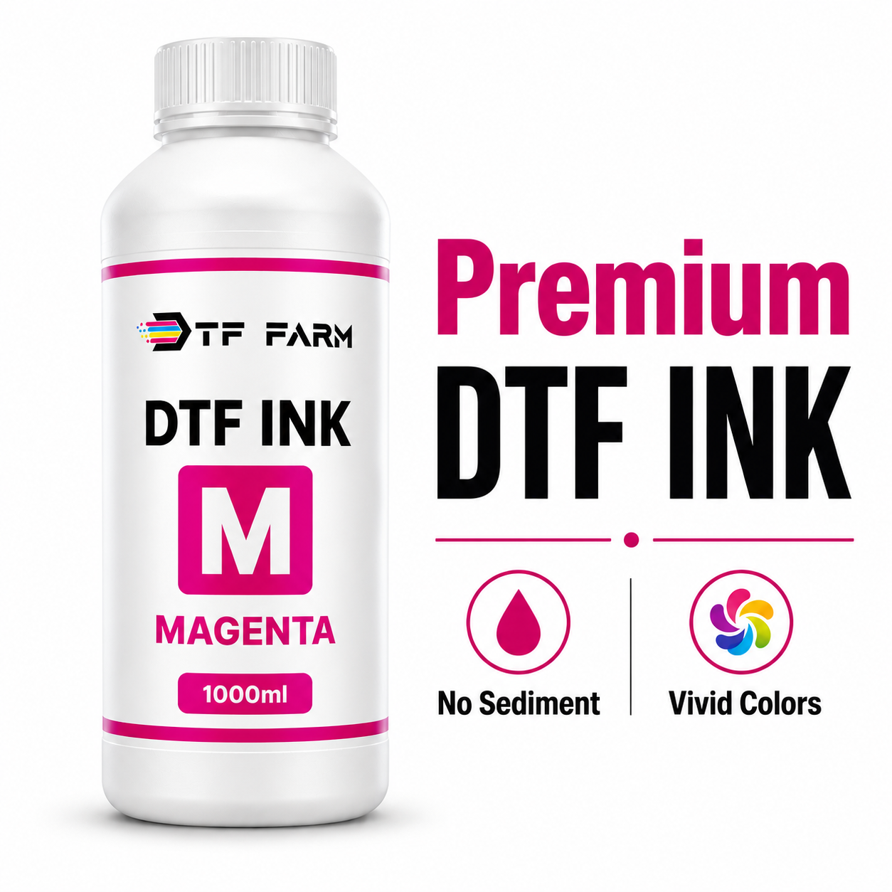 DTF Ink 1L (34oz) Premium Textile Pigment Ink for DTF Printing