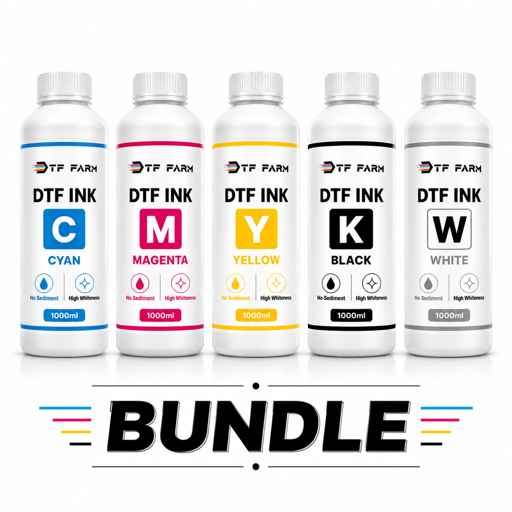 DTF Ink Bundle CMYK+W (Premium Set)