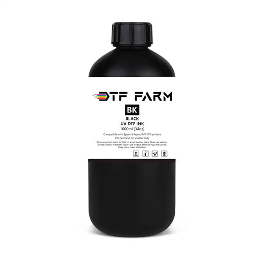 UV DTF Black Ink 1000ml (34oz) High Quality UV DTF Inks