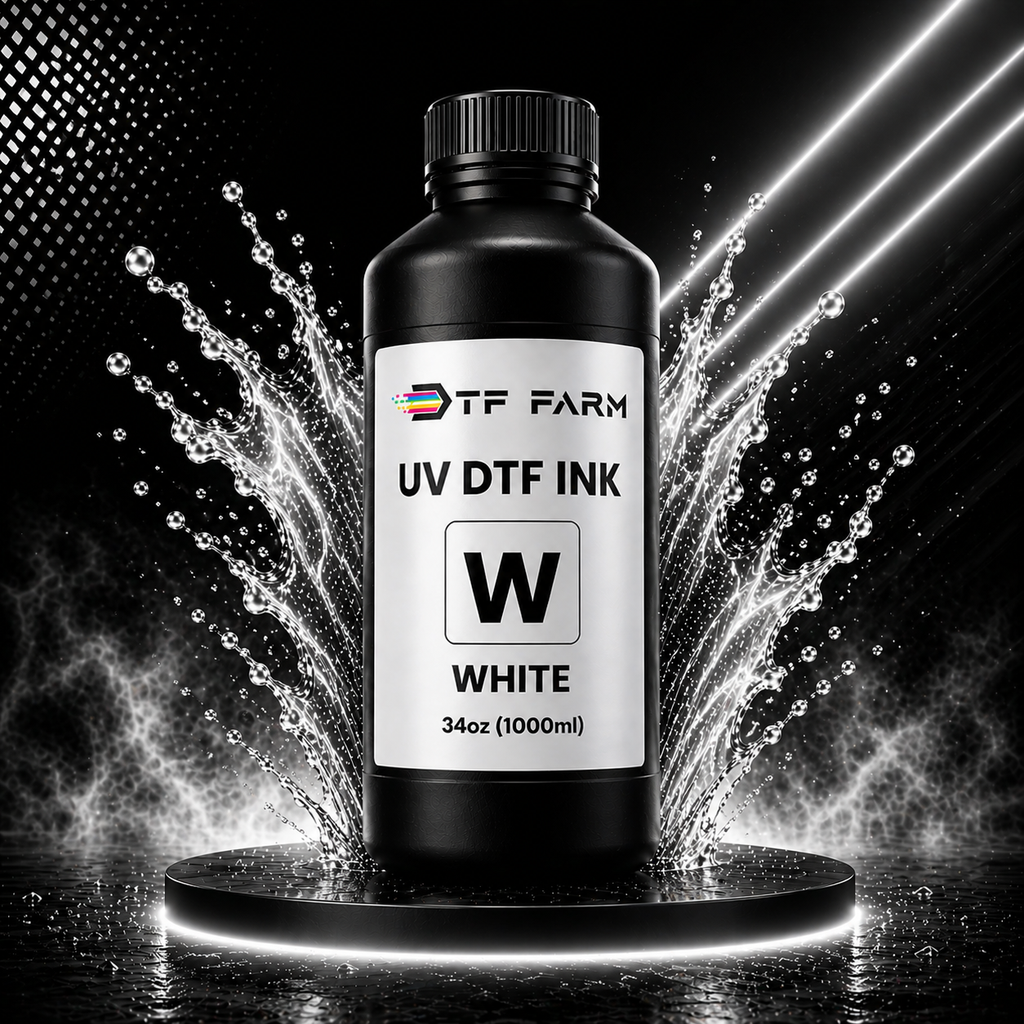 UV DTF Ink Bundle – CMYK + White + Varnish (Complete Set)