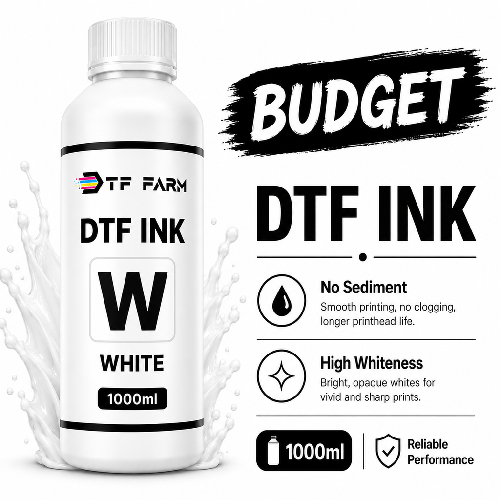 DTF Ink Bundle CMYK+W (Budget Set)