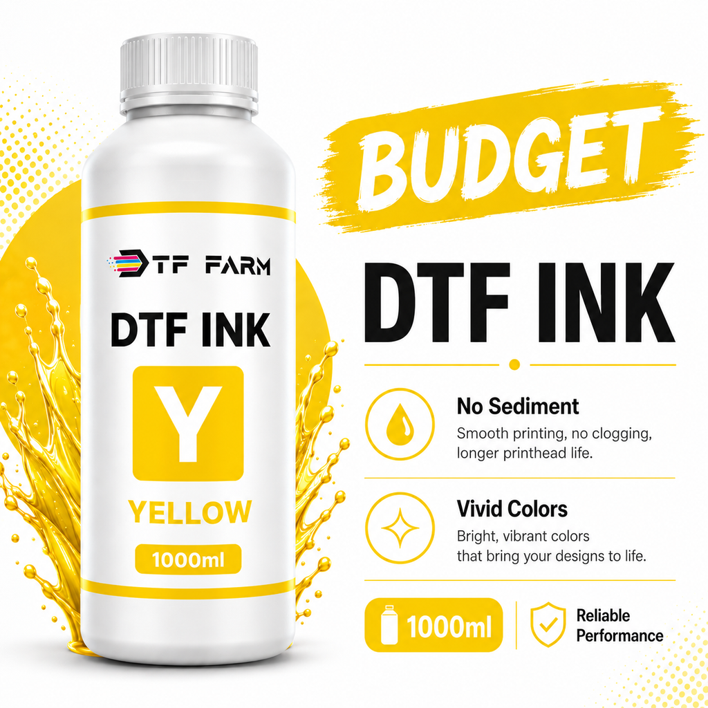 DTF Ink 1L (34oz) Budget Textile Pigment Ink for DTF Printing