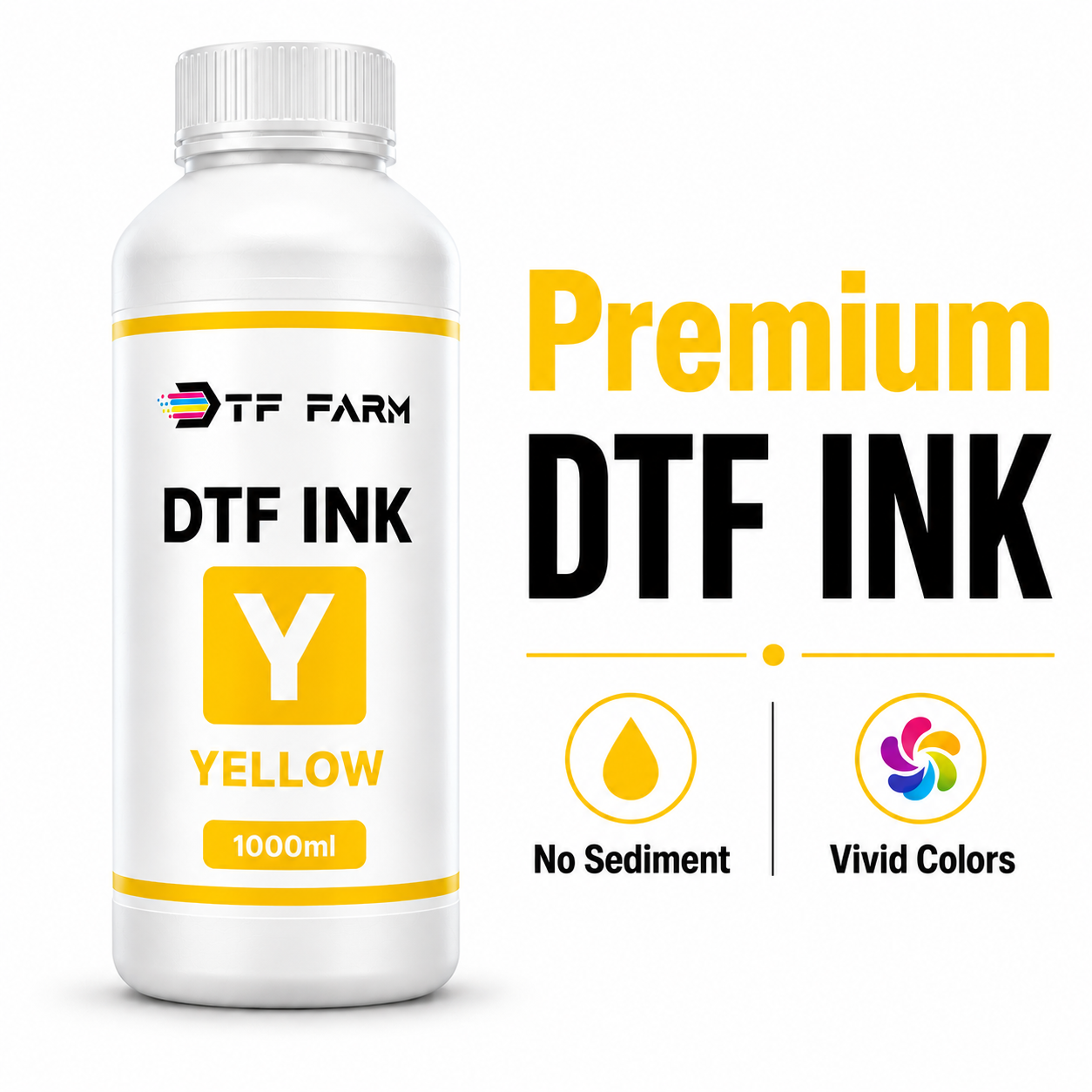 DTF Ink 1L (34oz) Premium Textile Pigment Ink for DTF Printing
